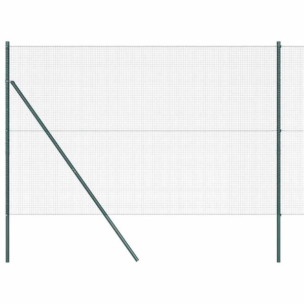vidaXL Gir&eth;ingarp&oacute;stur Gr&aelig;nn 50 x 1,5 m (16 x 16 mm nets) St&aacute;l og PVC