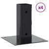 vidaXL St&ouml;&eth;ubotnar Ferkanta&eth;ir 4 stk Antras&iacute;t 51x51 mm Duftlakka&eth; St&aacute;l