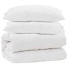 vidaXL R&uacute;mfatasett me&eth; kodda 3 pcs Hv&iacute;tt Mikrof&iacute;ber og d&uacute;nfja&eth;rir