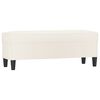 vidaXL Bekkur Rj&oacute;mahv&iacute;t 100x35x41 cm Gervi le&eth;ur