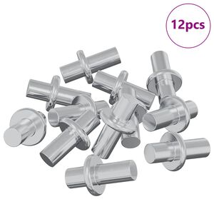 vidaXL Hillupinn 12 pcs Silfur 8,6 x 8,6 x 14,6 mm St&aacute;l