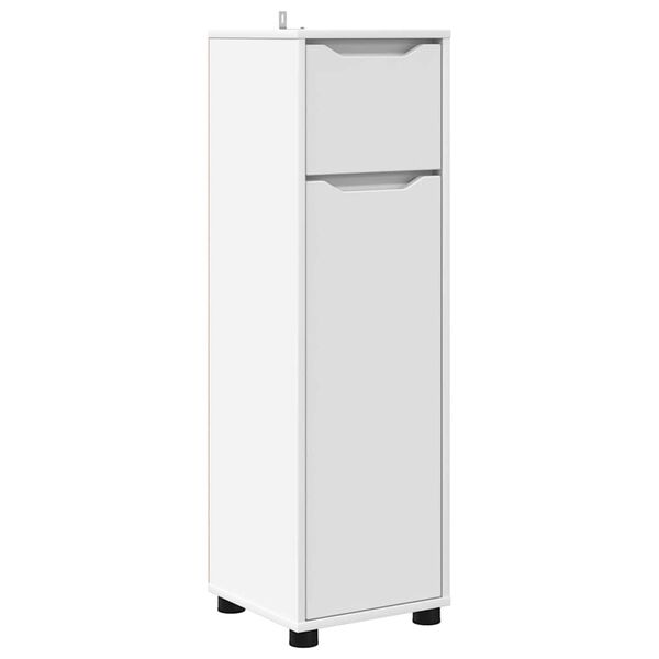 vidaXL Ba&eth;herbergissk&aacute;pur Hv&iacute;tt 30,5 x 30 x 101 cm Samsettur vi&eth;ur