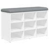 vidaXL sk&oacute;bekkur hv&iacute;tur 82x32x50 cm &uacute;r verkfr&aelig;&eth;ilegu tr&eacute;