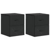 vidaXL Vegghengdur n&aelig;turbor&eth;sk&aacute;pur 2 pcs Svartur 34,5 x 33 x 40 cm