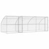vidaXL Hundask&aacute;li me&eth; geymslu 3 pcs Silfur 6 x 2 x 2 m Sinkh&uacute;&eth;a&eth; st&aacute;l