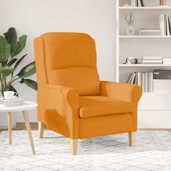 vidaXL Armstóll Dökkgult 76 x 94 x 102 cm dúkur