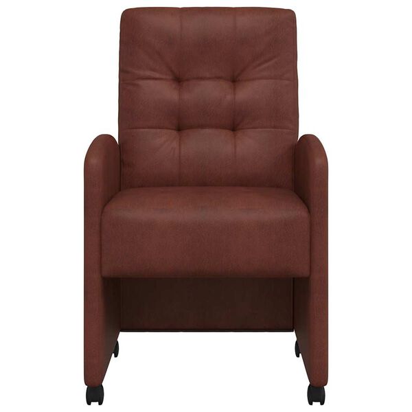 vidaXL Matsalur st&oacute;lar me&eth; hj&oacute;lum 2 pcs Glansandi br&uacute;nt Gervile&eth;ur