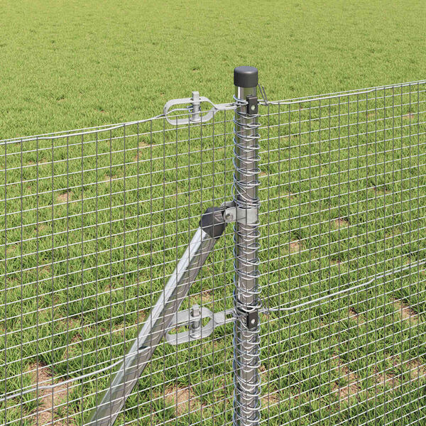 vidaXL Gir&eth;ingarp&oacute;stur Silfur 25 x 0,6 m (16 x 16 mm net) St&aacute;l