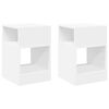 vidaXL Endabor&eth; 2 pcs Hv&iacute;tt 30,5 x 30 x 45 cm Samsettur vi&eth;ur