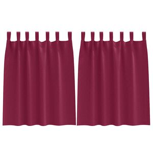 vidaXL Svartgard&iacute;nur me&eth; hringjum 2 pcs V&iacute;nrau&eth;ur 140 x 140 cm