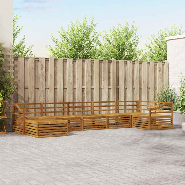 vidaXL S&oacute;fasett 7 pcs N&aacute;tt&uacute;rulegur Hrein akas&iacute;utr&eacute;