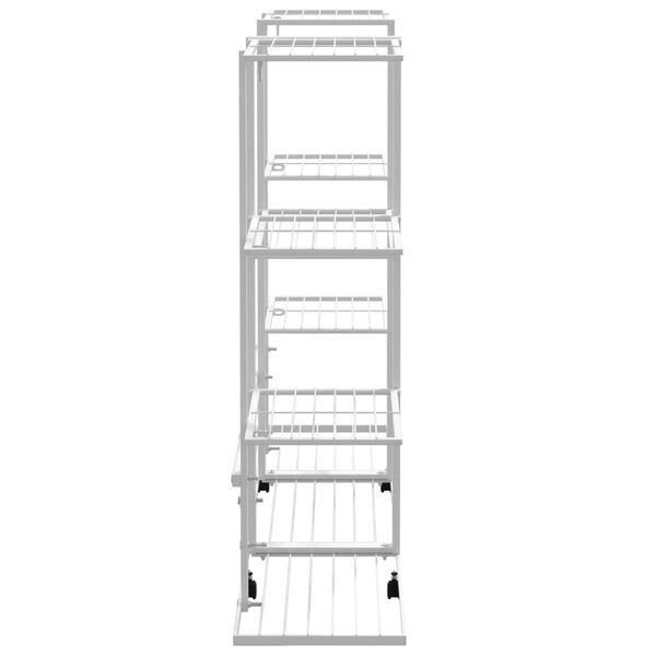 vidaXL Bl&oacute;mastandur &aacute; Hj&oacute;lum 94,5x24,5x91,5 cm Hv&iacute;tt J&aacute;rn