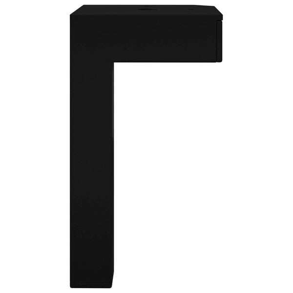 vidaXL Stendur f&aelig;tur 2 pcs Svartur 57 x 57 x 100 mm J&aacute;rn