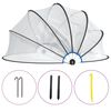 vidaXL Sundlaugarhvelfing Hringlaga 406x203 cm PVC