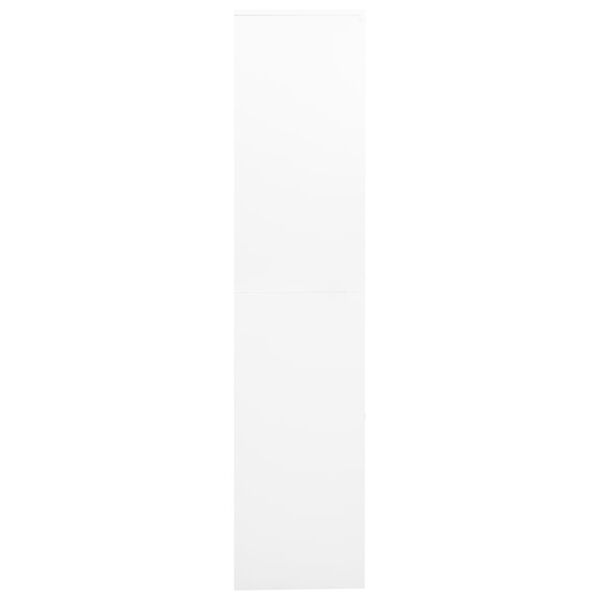 vidaXL Skrifstofuskápur Hvítur 90x40x180 cm Stál og Hert Gler