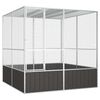 vidaXL Fuglab&uacute;r Reykgr&aacute;r 213,5x217,5x211,5 cm Sinkh&uacute;&eth;a&eth; St&aacute;l