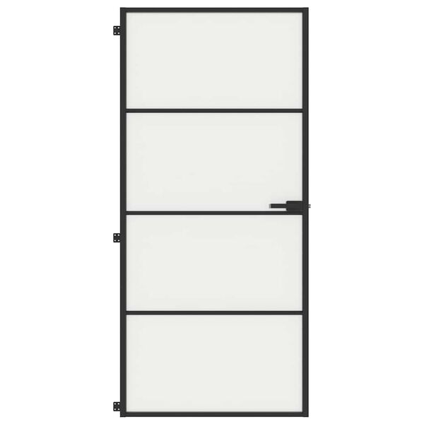 vidaXL Innihur&eth; &THORN;unnur Sv&ouml;rt 93x201,5 cm Hert Gler og &Aacute;l