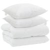 vidaXL Vetrar s&aelig;ng me&eth; kodda 3 pcs Hv&iacute;tt M&iacute;kr&oacute;f&iacute;ber