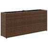vidaXL Gar&eth;ker me&eth; 2 Pottum Br&uacute;nt 90x20x40 cm P&oacute;l&yacute;rattan