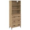 vidaXL H&aacute;bor&eth; Artisan Eik 69,5 x 34 x 180 cm Samsettur vi&eth;ur