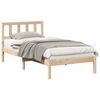 vidaXL Ramsv&iacute;k me&eth; h&ouml;fu&eth;gafl Br&uacute;nn 75 x 190 cm Solid furuhikk