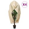 vidaXL Pl&ouml;ntuyfirbrei&eth;slur m/ Rennil&aacute;s 4 stk. Fl&iacute;s 70 g/m&sup2; 3,93x3,5 m