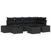 vidaXL S&oacute;fasett me&eth; p&uacute;&eth;i 6 pcs p&oacute;l&yacute;rattan