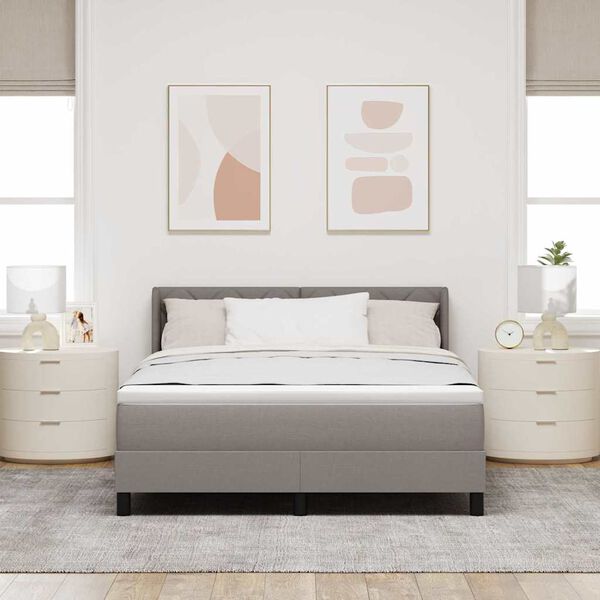 vidaXL Kassi vorinn r&uacute;m me&eth; d&yacute;nu M&oacute;gr&aacute;r 200 x 160 cm P&oacute;l&yacute;ester