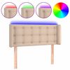 vidaXL LED h&ouml;fu&eth;gafl Cappuccino 83x16x78/88 cm gervi le&eth;ur