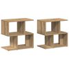 vidaXL n&aacute;ttbor&eth;ssk&aacute;par 2 stk Artisan Oak 50x30x51,5 cm Hanna&eth;ur vi&eth;ur