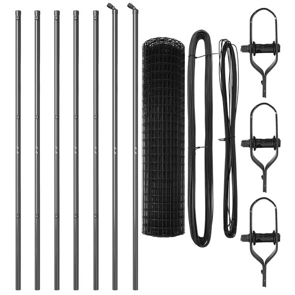 vidaXL Gir&eth;ing me&eth; p&oacute;st Gr&aacute;r 1,2 x 25 m St&aacute;l