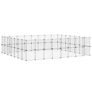 vidaXL 60-panela G&aelig;lud&yacute;rab&uacute;r me&eth; Hur&eth; Svart 35x35 cm St&aacute;l