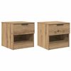 vidaXL R&uacute;mssk&aacute;pur 2 pcs Artisan Eik 40 x 39 x 40 cm Samsettur vi&eth;ur