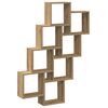 vidaXL Wall Cube Hilla Handverks eik 90x15x119,5 cm Hanna&eth;ur vi&eth;ur