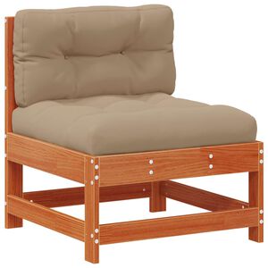 vidaXL Gar&eth;asofa Mi&eth;ja Mass&iacute;ft furuvi&eth; VaxBr&uacute;nn