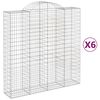 vidaXL Bogadreginn Grj&oacute;tkassi 6 stk. 200x50x200/220 cm Sinkh&uacute;&eth;a&eth; J&aacute;rn