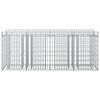 vidaXL Gabion h&aelig;kka&eth; r&uacute;m 2 pcs Silfur 200 x 50 x 80 cm