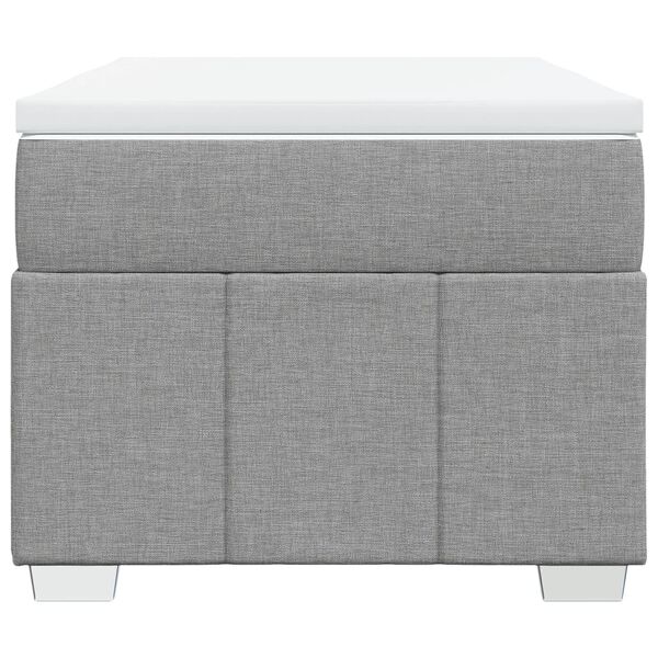 vidaXL H&oacute;lfa&eth; Springr&uacute;m me&eth; D&yacute;nu Lj&oacute;sgr&aacute;tt 90x200 cm Tauefni