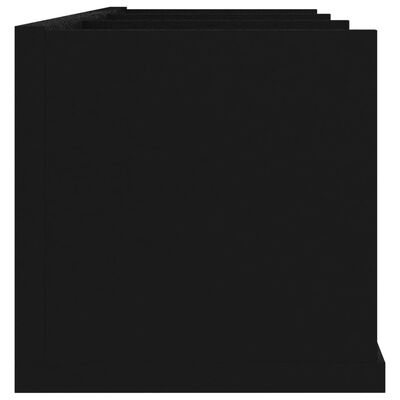 801311 vidaXL CD Wall Shelf Black 75x18x18 cm Chipboard