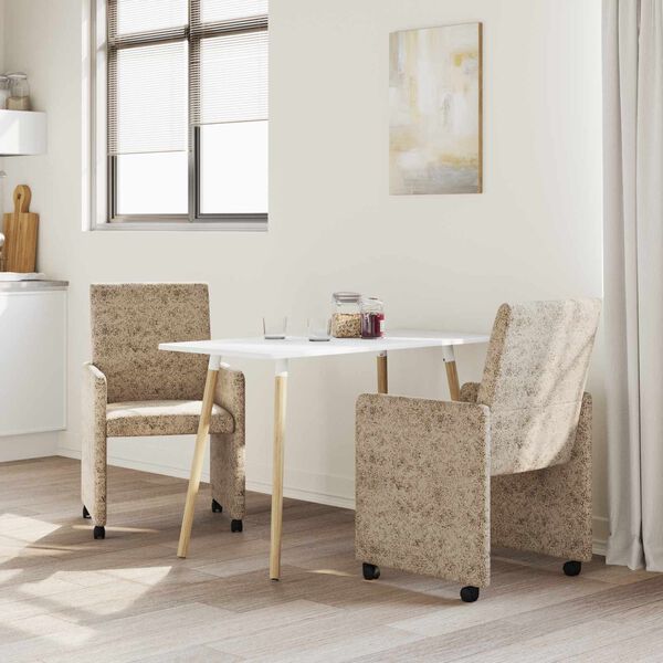 vidaXL Matsalur st&oacute;lar me&eth; hj&oacute;lum 2 pcs Lj&oacute;sgr&aacute;tt 57 x 66 x 94 cm