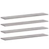 vidaXL Vegghillur 4 stk. Gr&aacute;ar Sonoma 100x20x1,5 cm Samsettur Vi&eth;ur