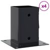 vidaXL St&ouml;&eth;ubotnar Ferkanta&eth;ir 4 stk Antras&iacute;t 91x91 mm Duftlakka&eth; St&aacute;l