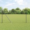 vidaXL Gir&eth;ingarp&oacute;stur Gr&aacute;r 50 x 1,5 m (50 mm net) St&aacute;l og PVC
