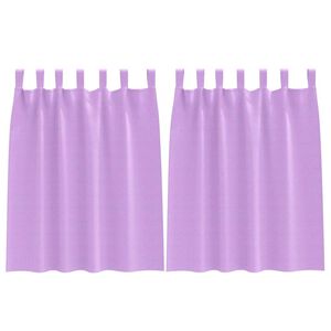 vidaXL Svartgard&iacute;nur me&eth; hringjum 2 pcs Fj&oacute;lubl&aacute;r 140 x 140 cm