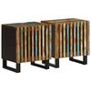 vidaXL N&aacute;ttbor&eth; 2 stk. 40x34x46 cm Gegnheill Endurn&yacute;ttur Vi&eth;ur