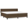 vidaXL H&oacute;lfa&eth; Springr&uacute;m me&eth; D&yacute;nu D&ouml;kkbr&uacute;nt 200x200 cm Efni