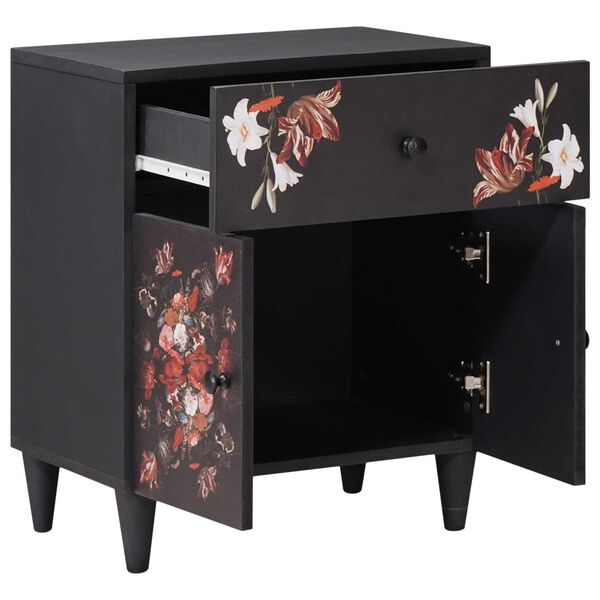 vidaXL N&aacute;ttbor&eth; me&eth; sk&uacute;ffu Marglitur 50 x 33 x 60 cm Hart mang&oacute;tr&eacute;