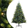 vidaXL Gervi li&eth;a&eth;ur j&oacute;latr&eacute; 300 LED lj&oacute;s Gr&aelig;nn 240 cm PVC og PE
