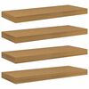 vidaXL Vegghylla 4 pcs Drapplita&eth;ur 60 x 23 x 4 cm Samsettur vi&eth;ur