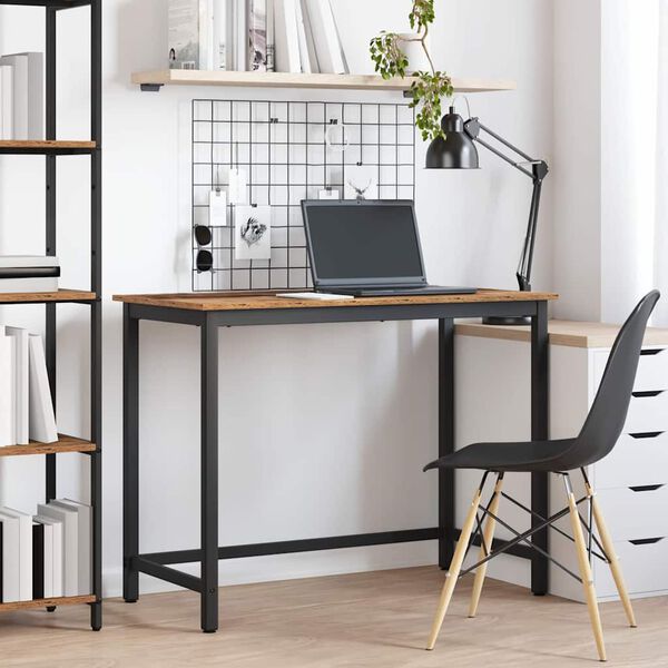 vidaXL bor&eth; Gamalt timbur 80 x 50 x 76,5 cm Vinnslutr&eacute; og st&aacute;li